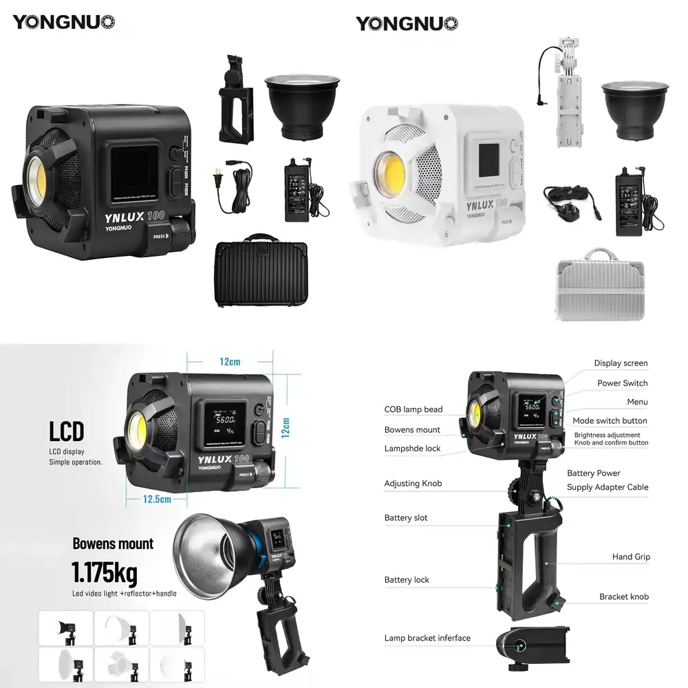 Photography Lighting Led - YONGNUO YNLUX100 100W 3200K-5600K Kompaktowa, przenośna