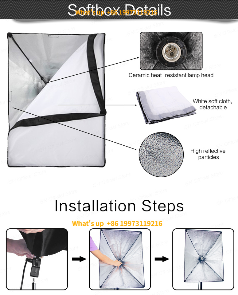 Photography Lighting Material - Zestaw sprzętu fotograficznego z aluminium i