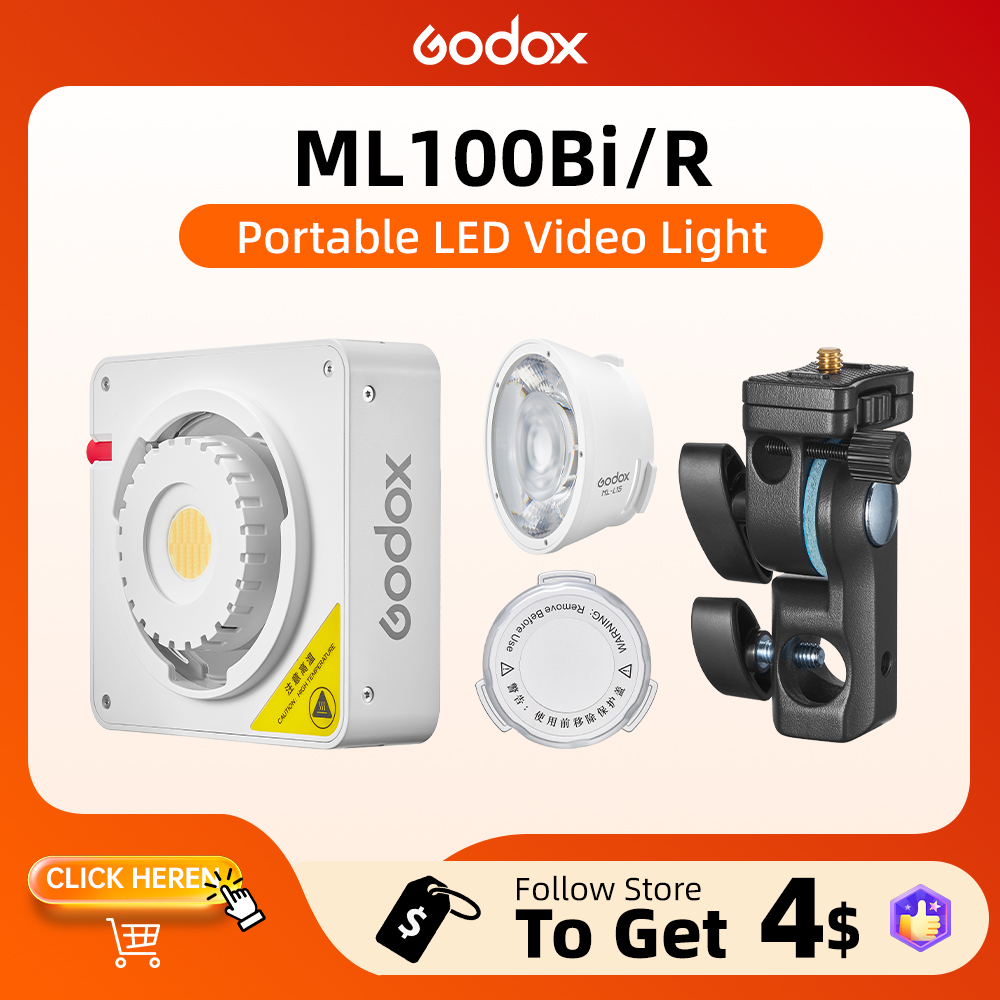 Torjim Rgb Photography Video Lighting - Godox ML100BI Pełnokolorowa Lampa LED do