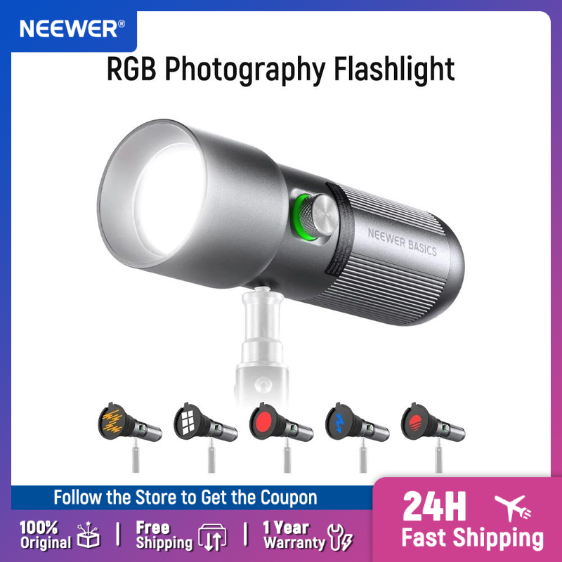 Torjim Rgb Photography Video Lighting - NEEWER Basics RGB Latarka fotograficzna, 4
